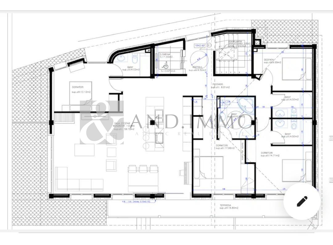 Pis de lloguer a Soldeu, 4 habitacions, 180 metres