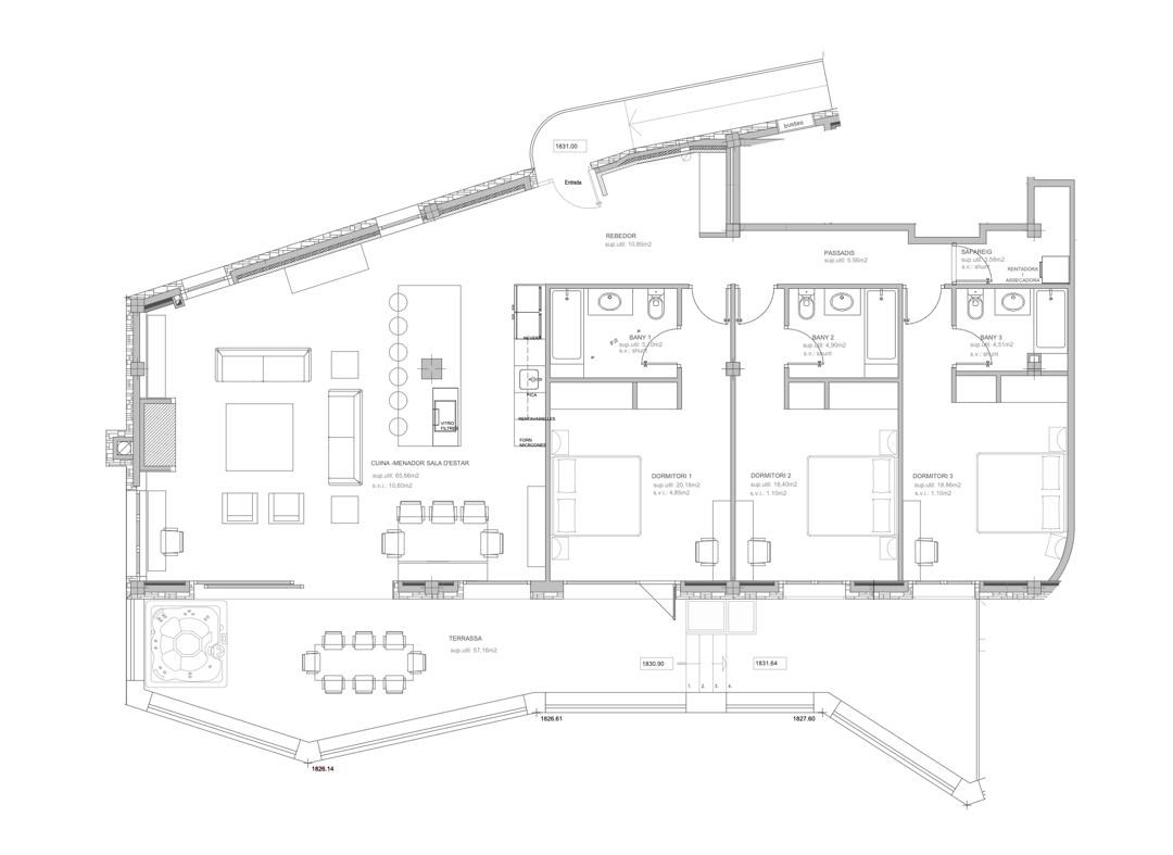 Pis de lloguer a Soldeu, 3 habitacions, 245 metres